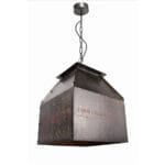 Robuuste industriële hanglamp met metalen details, perfect voor een vintage of farm-style interieur. Warmte- en robuuste uitstraling, ideaal voor keukens, eetkamers of cafés.