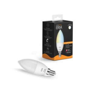 Energiezuinige slimme LED-lamp met verstelbare wit- en kleurtint, compatibel met Zigbee voor afstandsbediening en slimme huisintegratie.