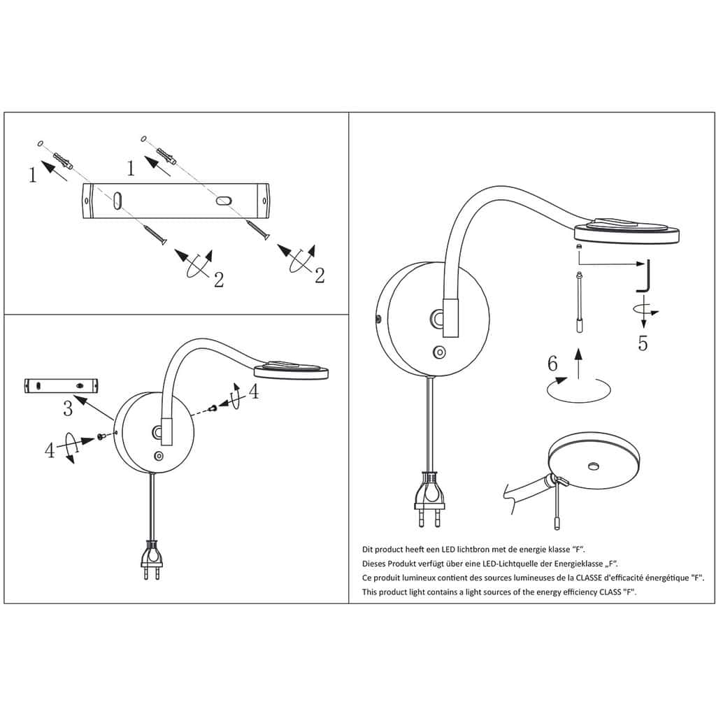 Flexibele wandlamp met verstelbare arm en moderne LED-technologie, perfect voor gezellige sfeer en functionaliteit in huis of kantoor.
